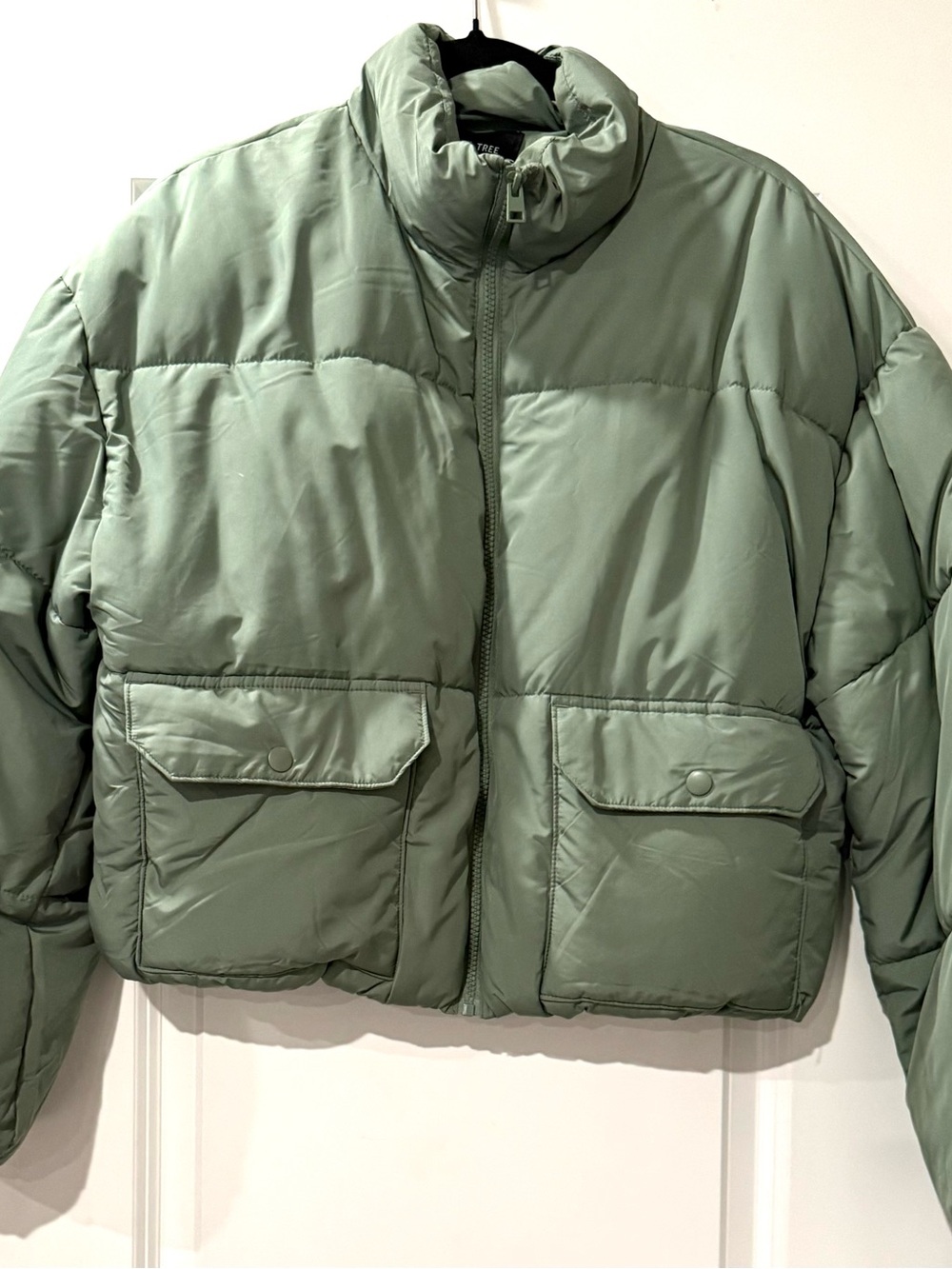 Love Tree Sage Green Women's Puffer Jacket